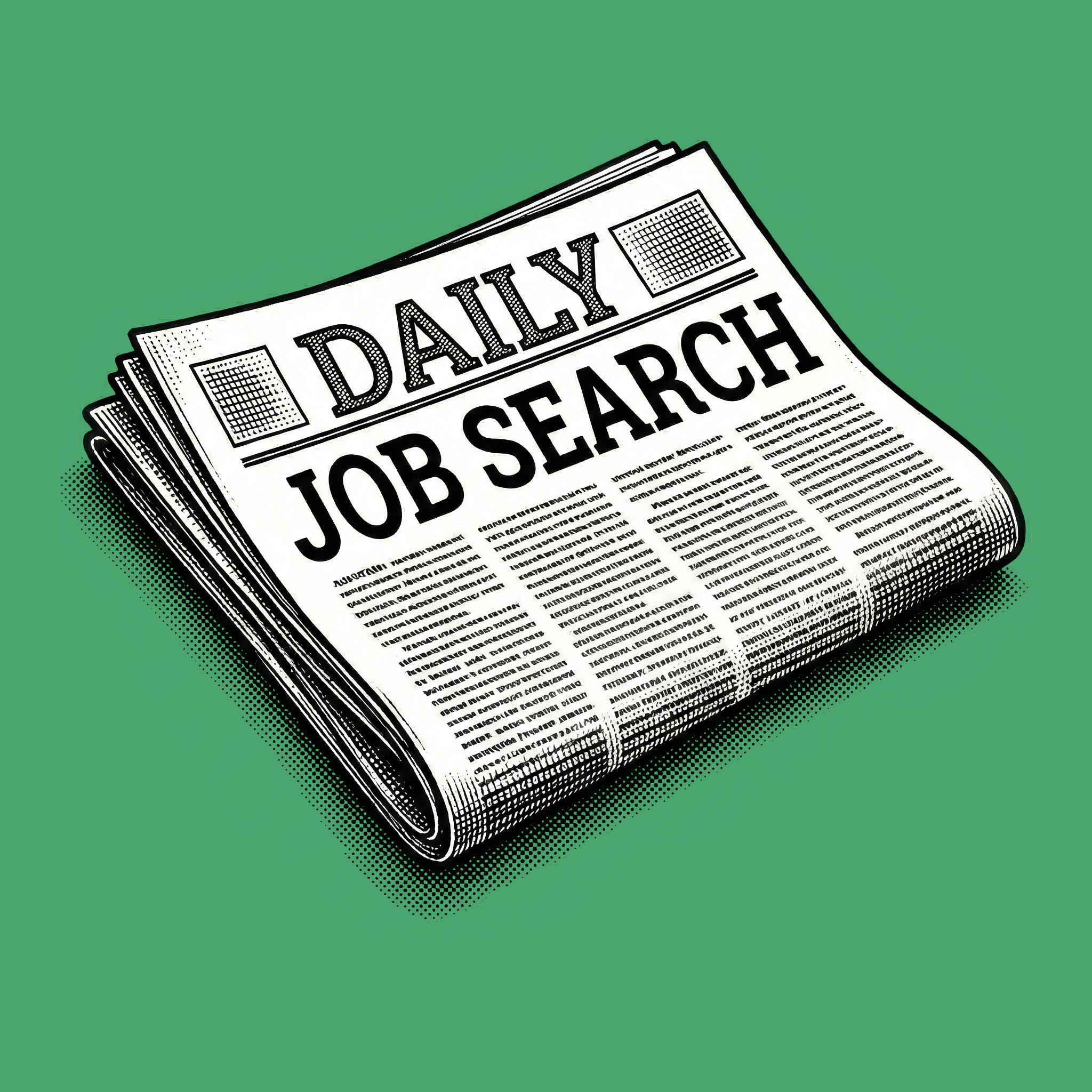 Daily Job Search email on green background